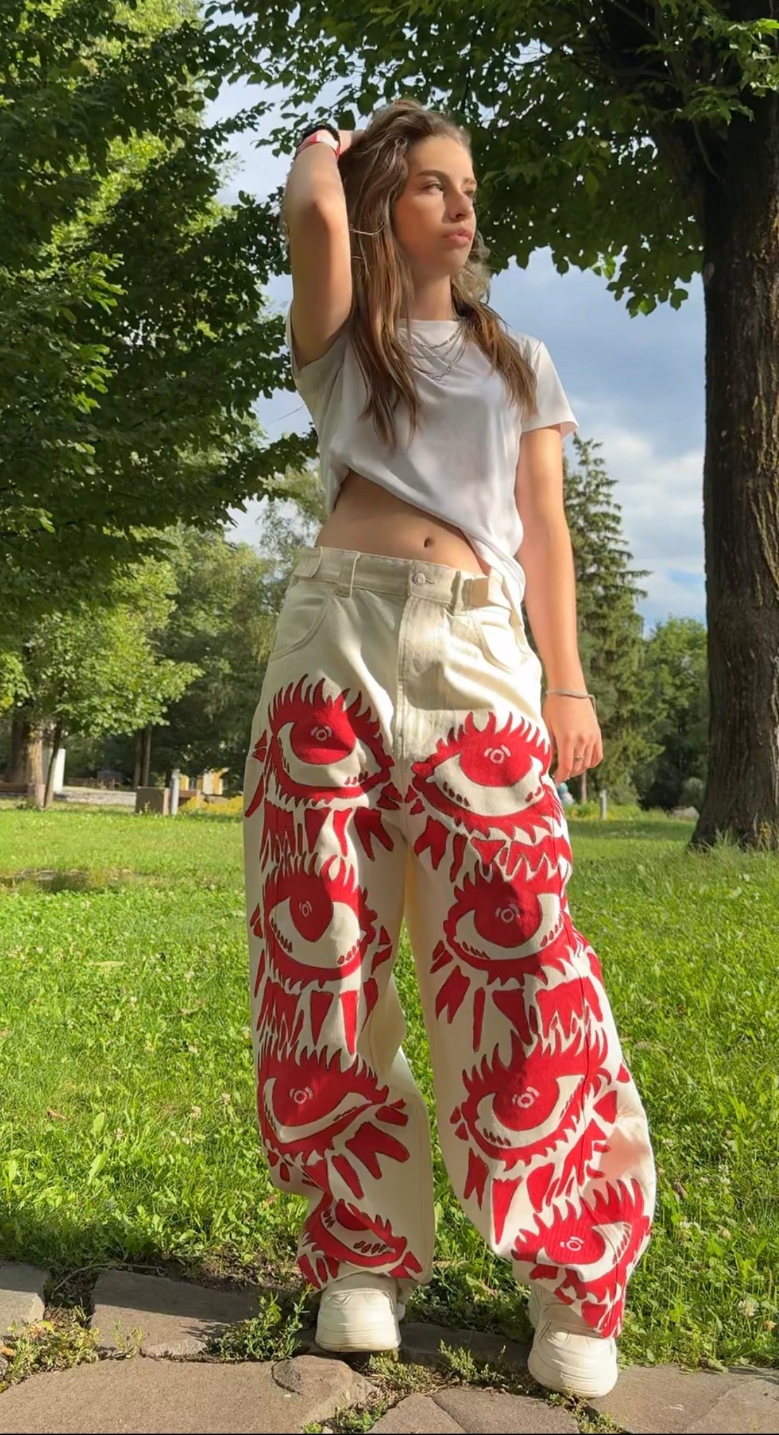 “Red Eyes” jeans