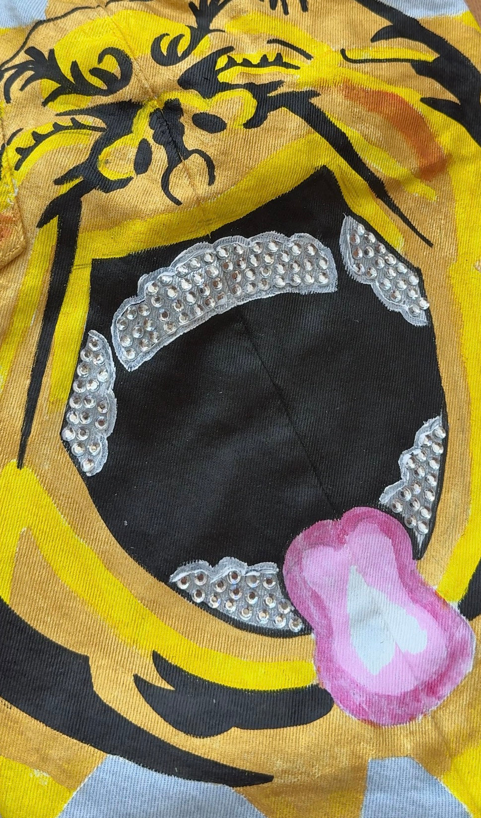 “Percy Sun” jorts Rhinestone grillz