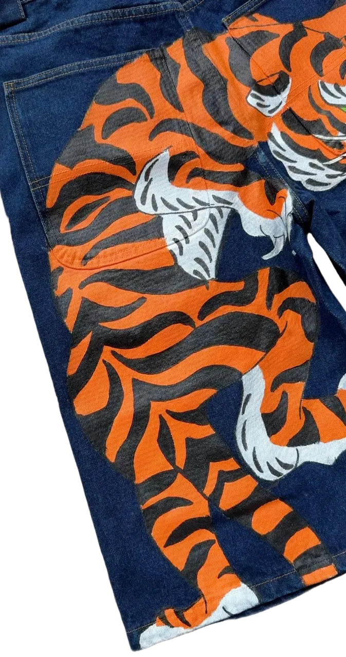 “Blossoming Tiger” jorts