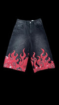 “Bandana Flames” jorts