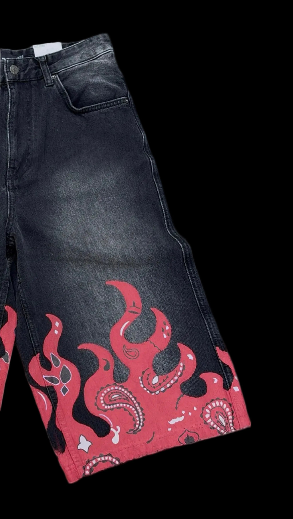 “Bandana Flames” jorts