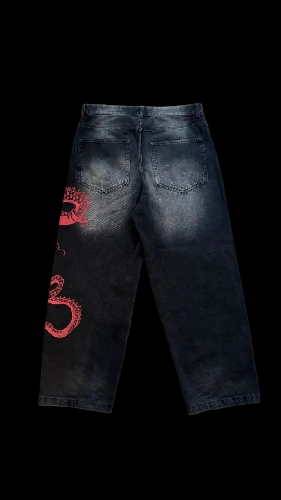 “Japanese Dragon” red edition jeans